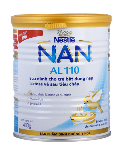 Sữa bột Nan AL110 giải pháp cho trẻ bị tiêu chảy và không dung nạp lactose