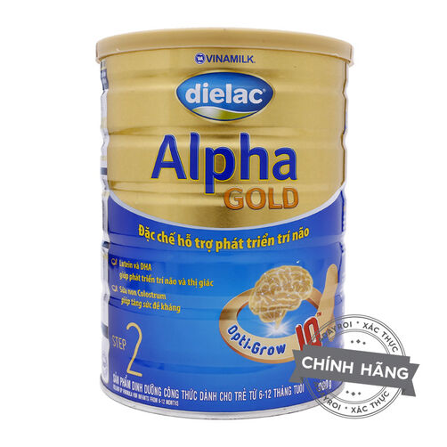 Sữa bột Vinamilk Dielac Alpha Gold step 2 dinh dưỡng cho bé từ 6 đến 12 tháng tuổi