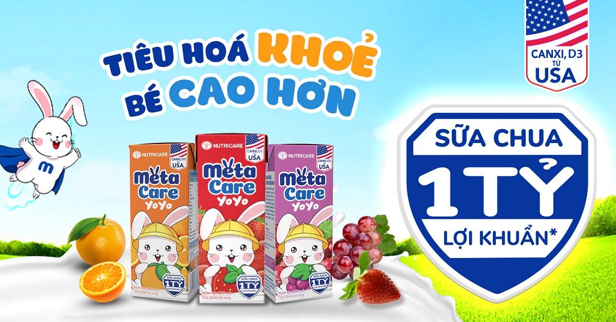 Sữa chua uống Metacare – Tiêu hóa khỏe, bé cao hơn