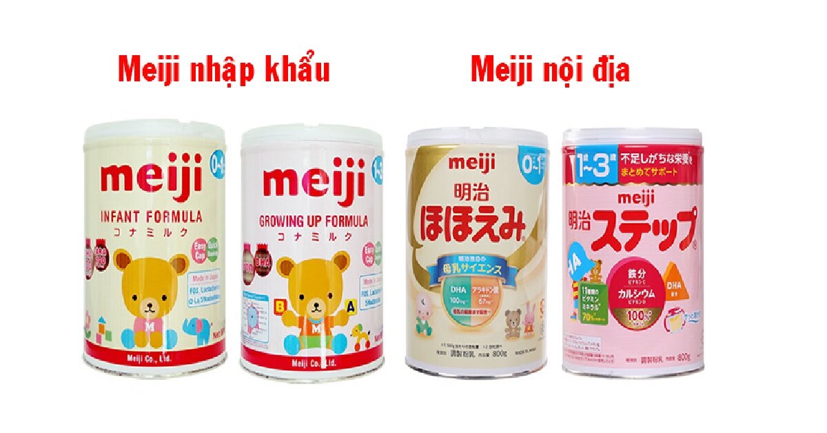 Sữa Meiji nội địa Nhật và nhập khẩu loại nào tốt hơn?