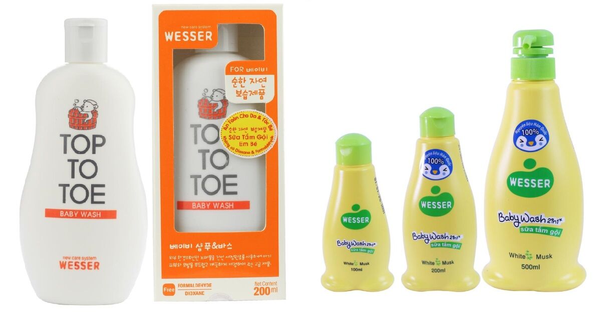 Sữa tắm gội cho trẻ sơ sinh Wesser có tốt không ? Có mấy loại ? Giá bao nhiêu ?