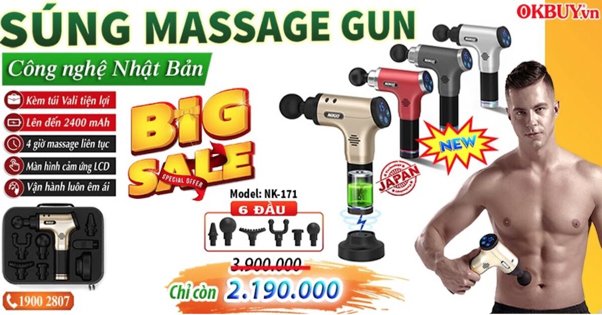Súng massage loại nào tốt, nơi bán uy tín?