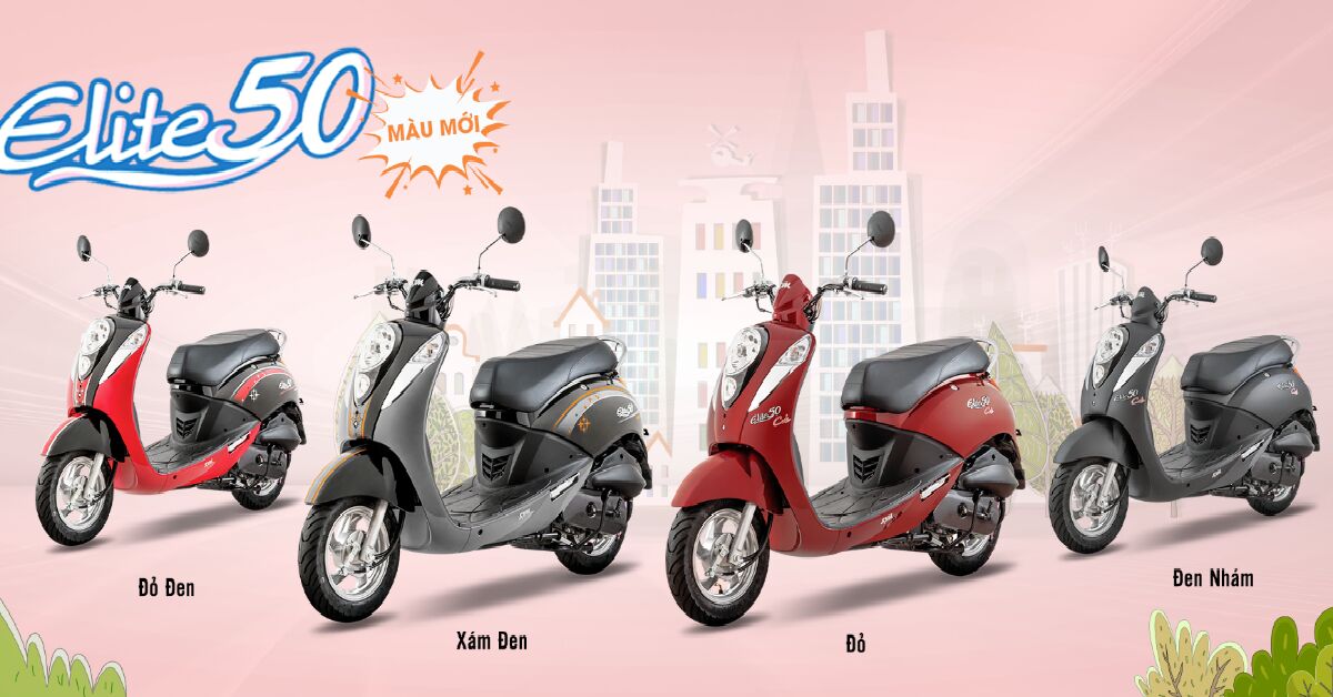 SYM Elite 50 2022 có mấy phiên bản? Giá bán bao nhiêu tiền?