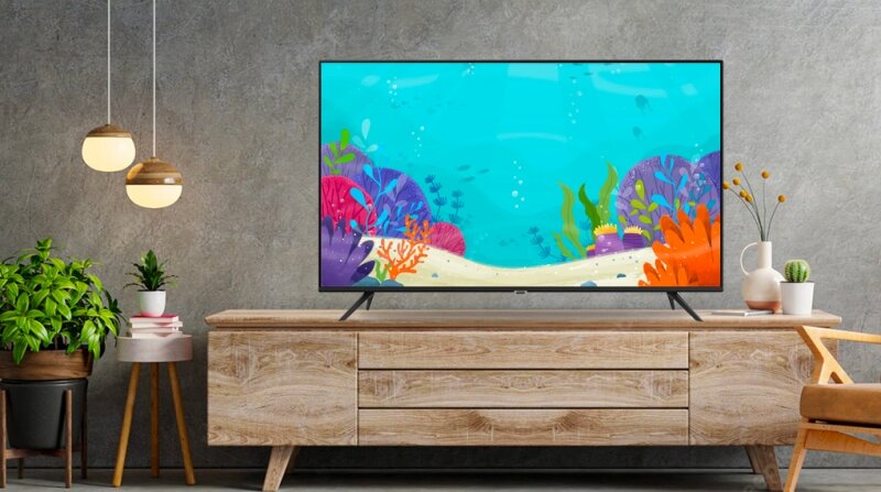 Thiết kế smart tivi Samsung 4K 50 inch UA50AU7002