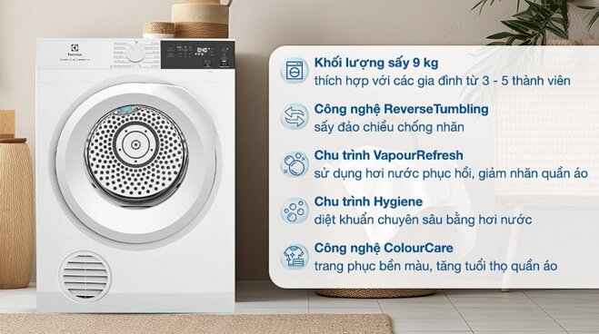 Top 6 máy sấy quần áo Electrolux Ultimatecare 300 tốt đáng mua đầu năm 2025