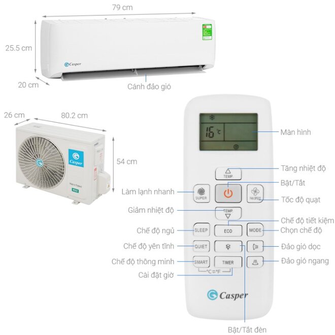 điều hòa casper lc-12tl32