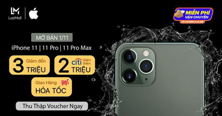 iPhone 11, iPhone 11 Pro và iPhone 11 Pro Max bất ngờ gây sốc 5 triệu đồng nhân dịp siêu bán