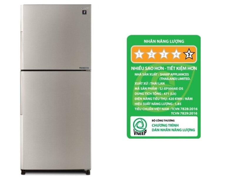 Tủ lạnh Sharp 471 lít SJ-XP500AE giảm 3 triệu đồng, dung tích lớn lại rất tiết kiệm điện