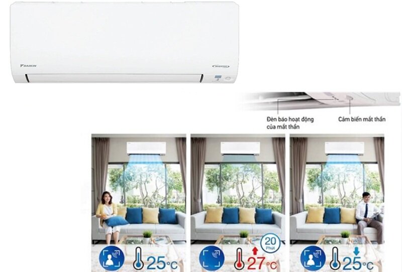 Daikin FTXV50QVMV giảm 1/3 giá, điều hòa 2 chiều tiết kiệm điện cho phòng 20 - 30m2