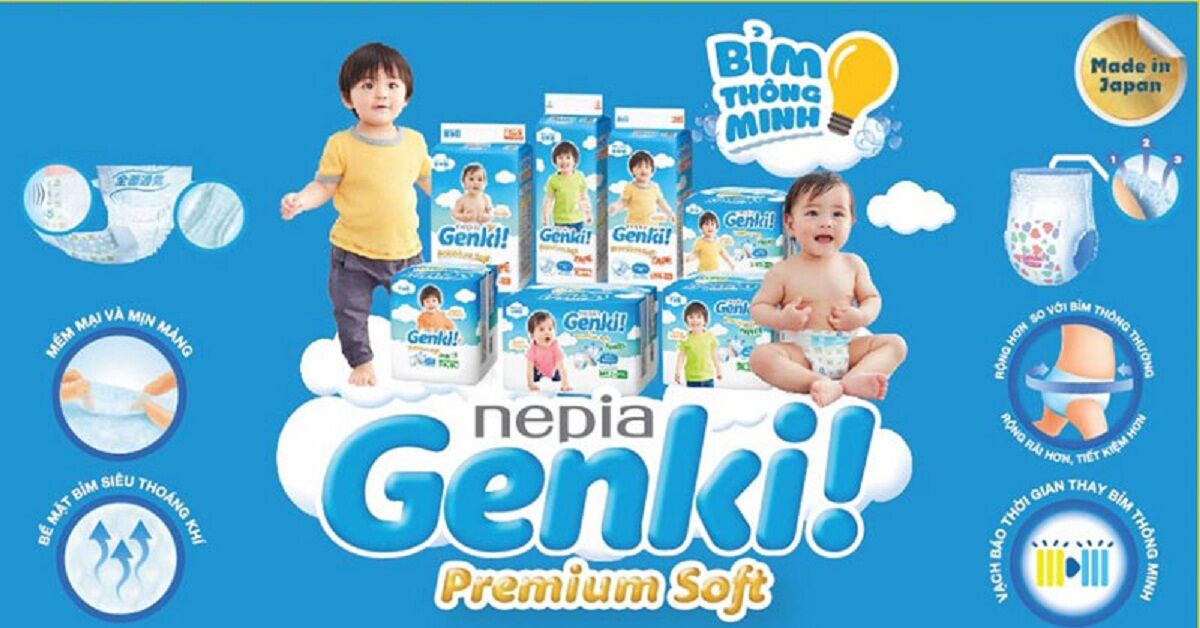 Tã dán Genki có ưu điểm gì? Của nước nào sản xuất? Giá bao nhiêu?