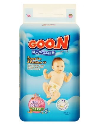 Tã dán GOO.N - Jumbo NB không lo bé bị dị ứng