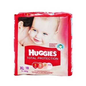 Tã dán Huggies Total protection XL18 – Bảo vệ làn da của bé