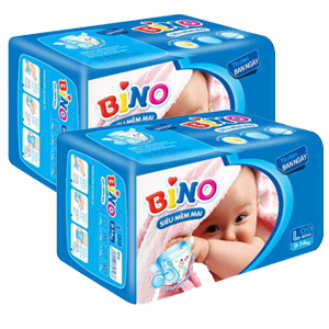 Tã giấy Bino S38 - Bộ 2 tã giấy ban đêm cho bé giấc ngủ ngon