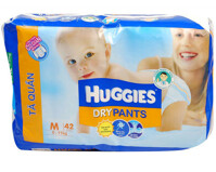 Tã quần Huggies Dry Pants Jumbo M42 – Lớp thấm siêu nhanh thế hệ mới