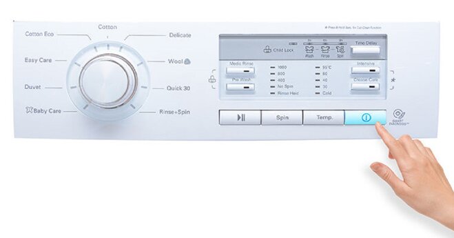 nút xả nước máy giặt LG