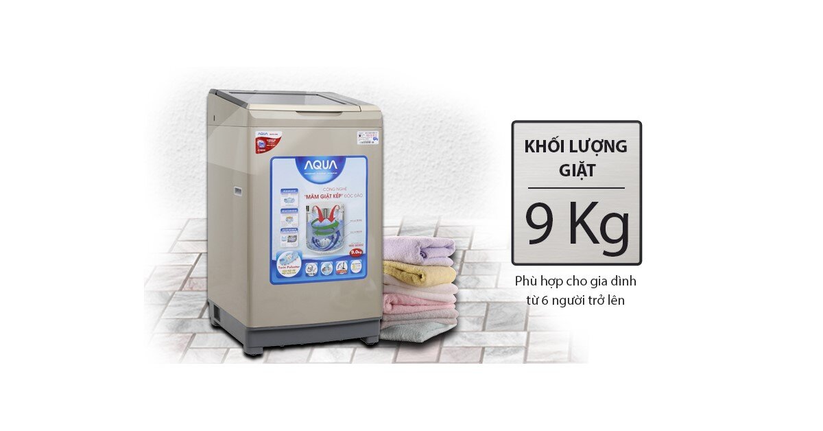 Tài chính 6 triệu có nên mua máy giặt Aqua Inverter 9 kg AQW-DW90AT không?