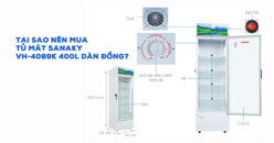 Tại sao nên mua tủ mát Sanaky VH-4089K 400l dàn đồng?