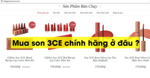 Tất tần tật về son môi 3CE và bật mí 1 địa chỉ uy tín