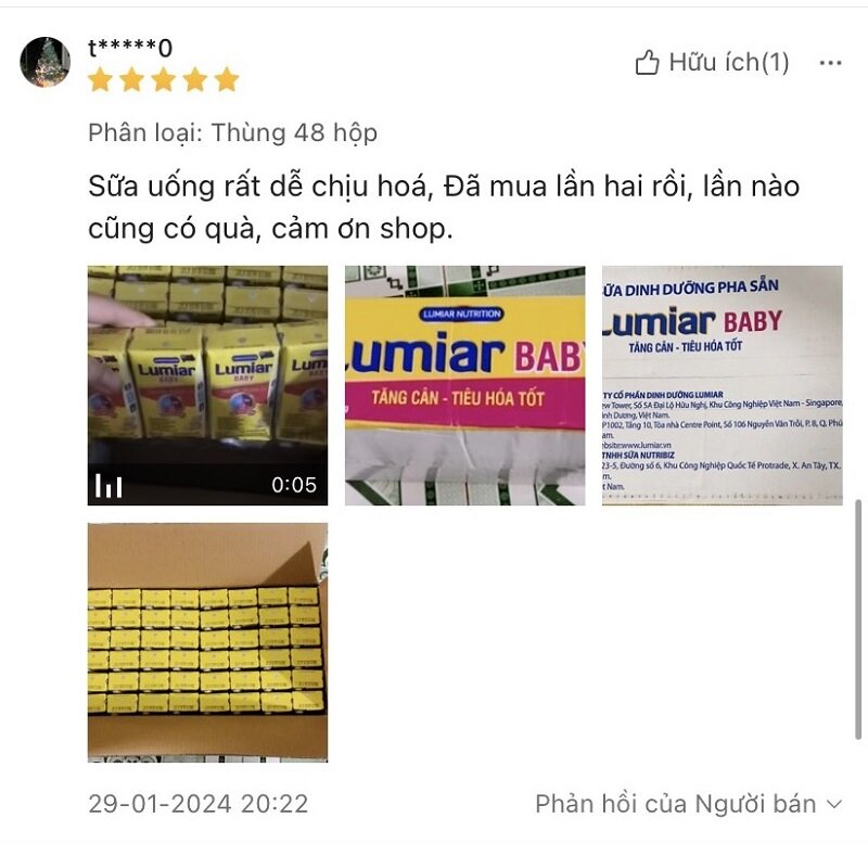 Review Sữa Lumiar