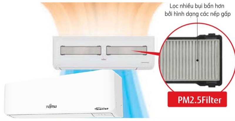 điều hòa Fujitsu 12000 BTU ASAG12CPTA-V lọc bụi 