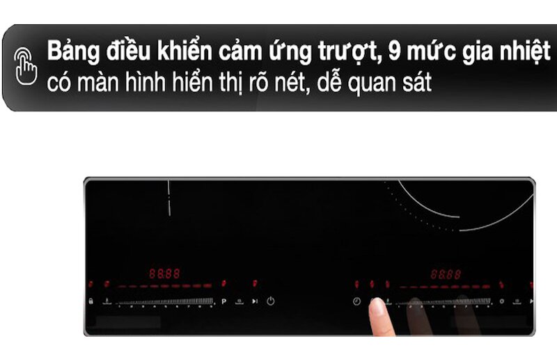 Bếp điện từ Hafele HC-H7321B thiết kế hệ thống điều khiển cảm ứng trượt hiện đại