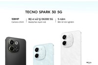 Tecno Spark 30 5G giá chỉ 3.99 triệu đồng mà cấu hình khủng, camera 108MP