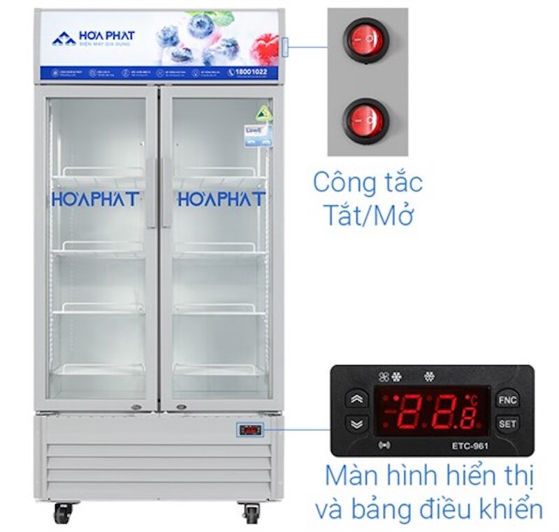 Tủ mát Hòa Phát 526 lít HSR D6526 bảo quản thực phẩm luôn tươi ngon