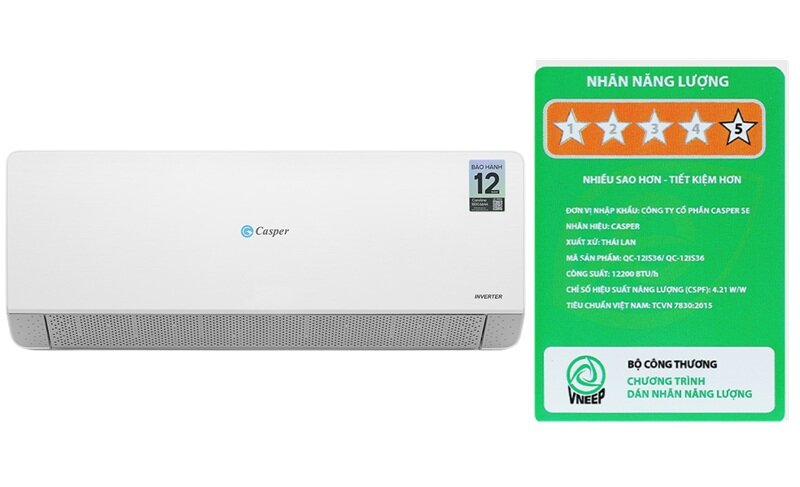 Loạt điều hòa Casper 12000 BTU inverter tiết kiệm điện giảm giá sâu, chỉ từ 4 triệu đồng