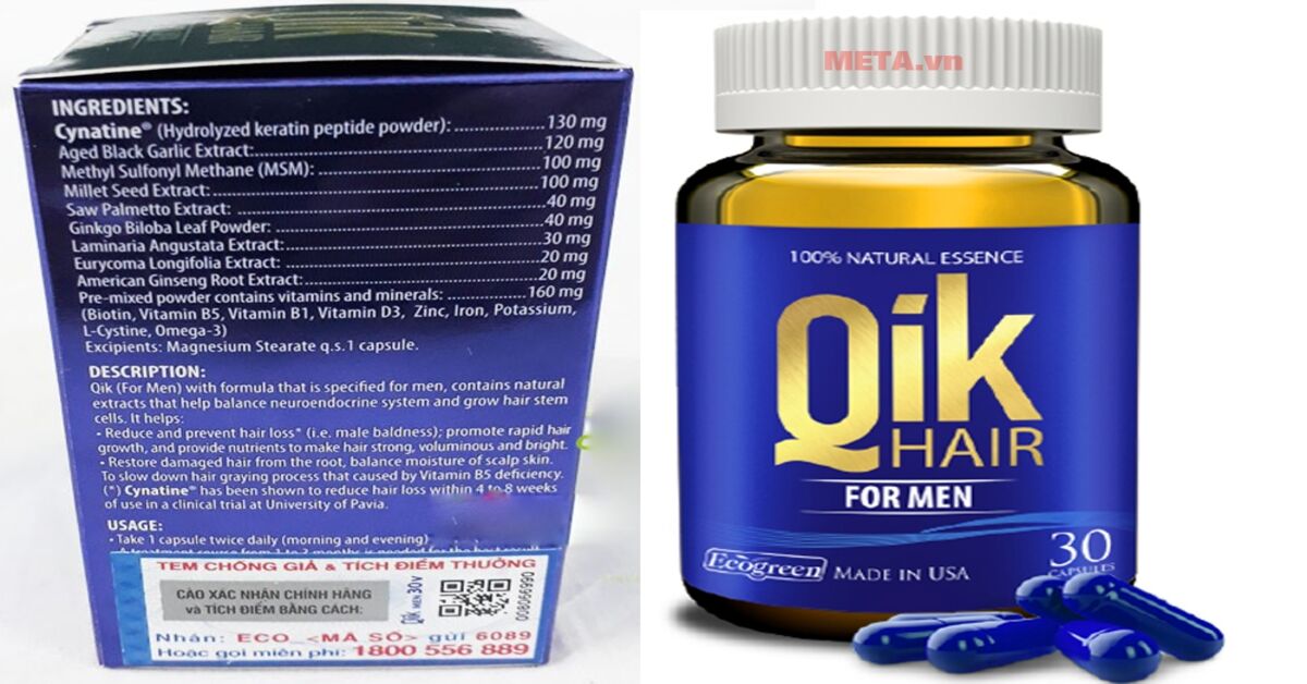 Thuốc mọc tóc Qik Hair có tốt không? Giá bao nhiêu?