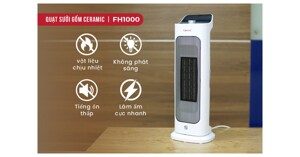 Tính năng nổi bật của quạt sưởi gốm để bàn Fujihome FH1000