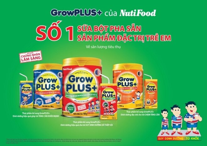 Có nhiều dòng sữa Grow Plus khác nhau