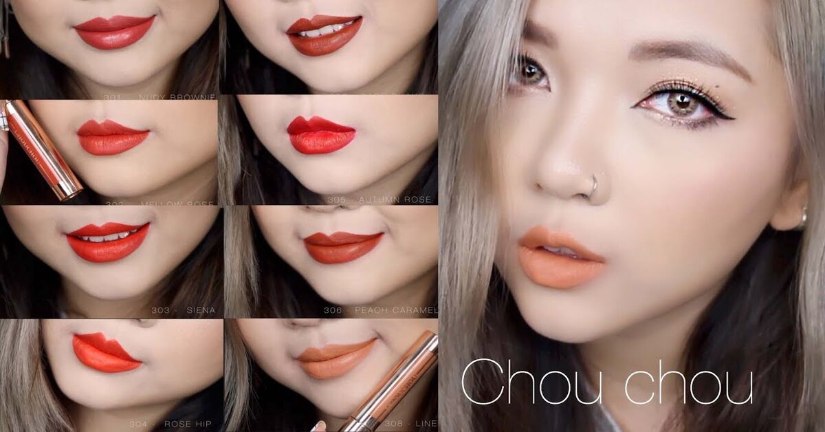 Tổng hợp 7 màu son kem Chouchou Professional Matt Lip Color đẹp xuất sắc