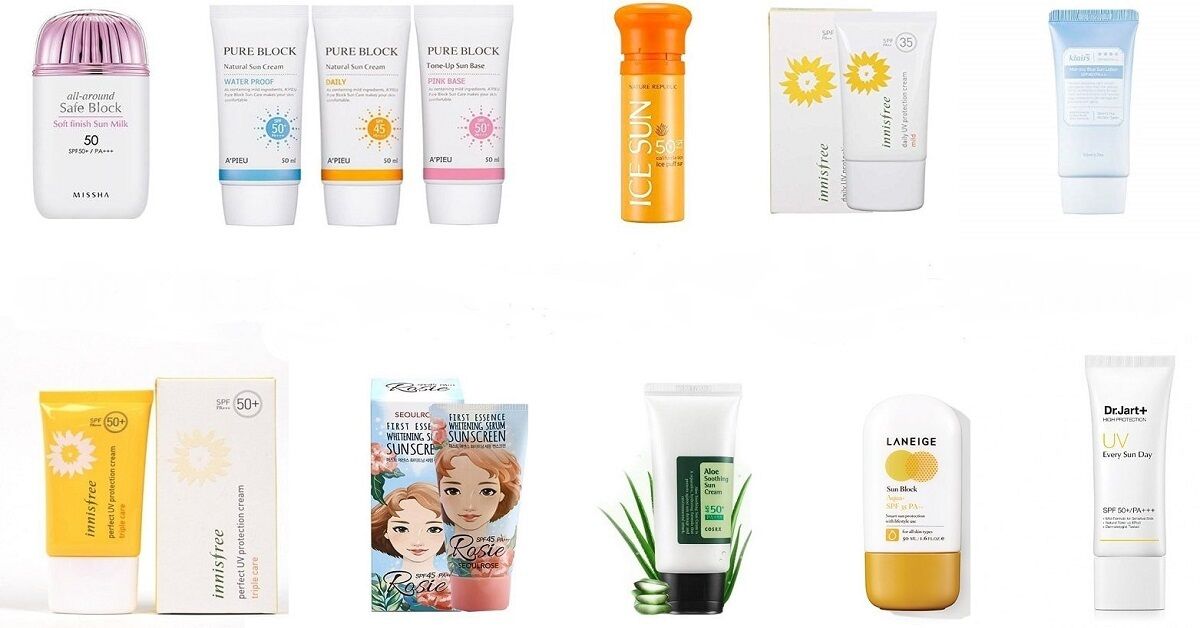 Tổng hợp tất cả các loại kem chống nắng Hàn Quốc hot nhất hiện nay