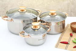 Top 11 nồi dùng cho bếp từ siêu bền chịu nhiệt đáy 3 lớp giá từ 500k