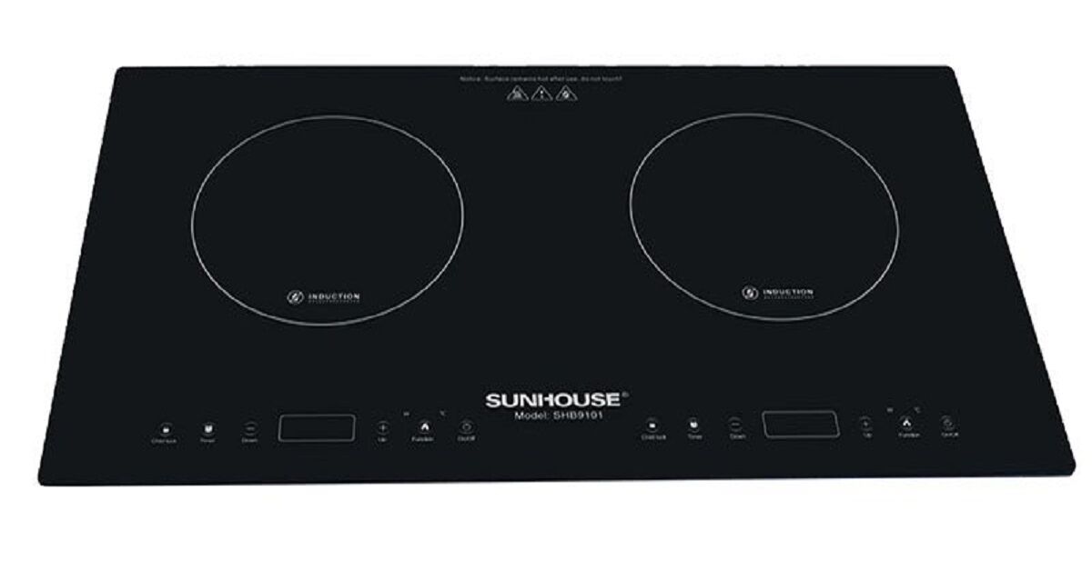 Top 3 bếp từ 2 vùng nấu thương hiệu Sunhouse giá rẻ dưới 5 triệu đồng