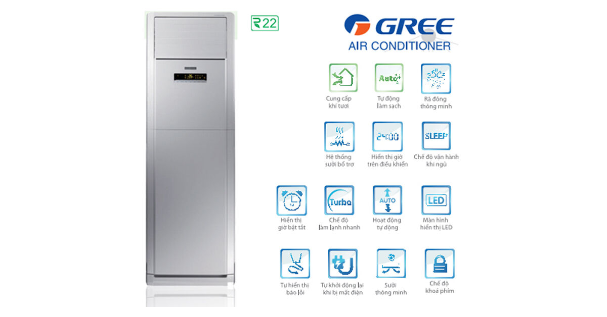 Top 3 điều hòa cây Gree 24000btu đáng mua trong năm 2019