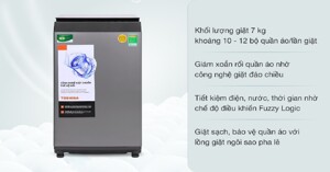 Top 3 máy giặt 7kg lồng đứng giá 6 triệu đồng đáng tham khảo