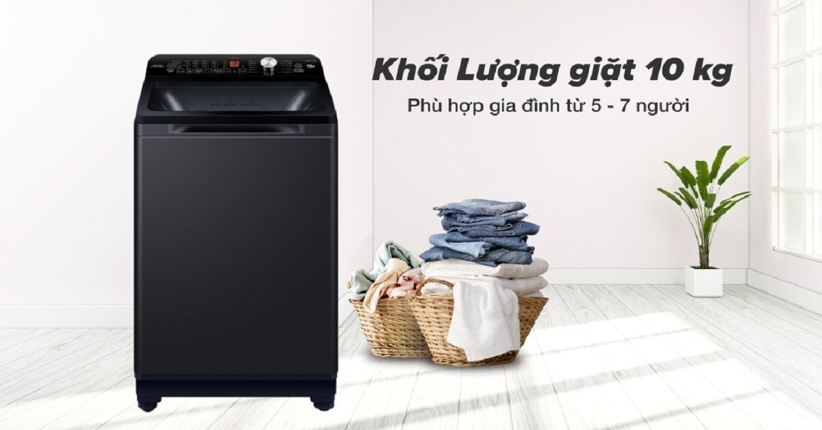 Top 3 máy giặt Aqua 10kg lồng đứng mới nhất 2022
