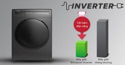 Top 3 máy giặt sấy Whirlpool Inverter tiết kiệm điện hiệu quả
