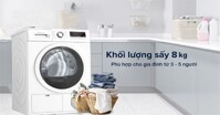 Top 3 máy sấy quần áo 8kg cao cấp giá từ 20 triệu đồng