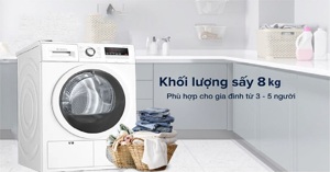 Top 3 máy sấy quần áo 8kg cao cấp giá từ 20 triệu đồng