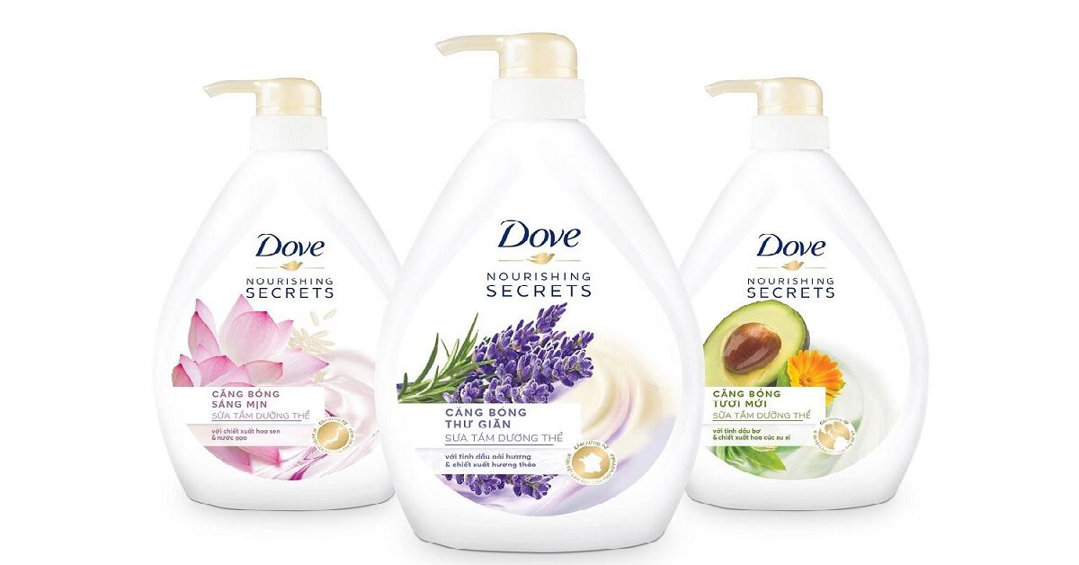 Top 3 sữa tắm dove trắng da bán chạy nhất hiện nay