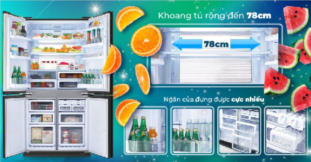 Top 3 tủ lạnh Sharp 4 cánh được lựa chọn nhiều nhất 2022