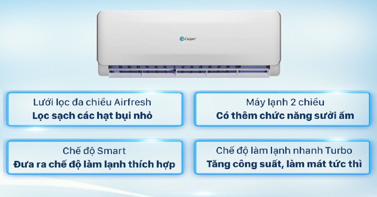 Top 4 điều hòa 2 chiều 12000BTU giá rẻ nhưng chất lượng vượt trội