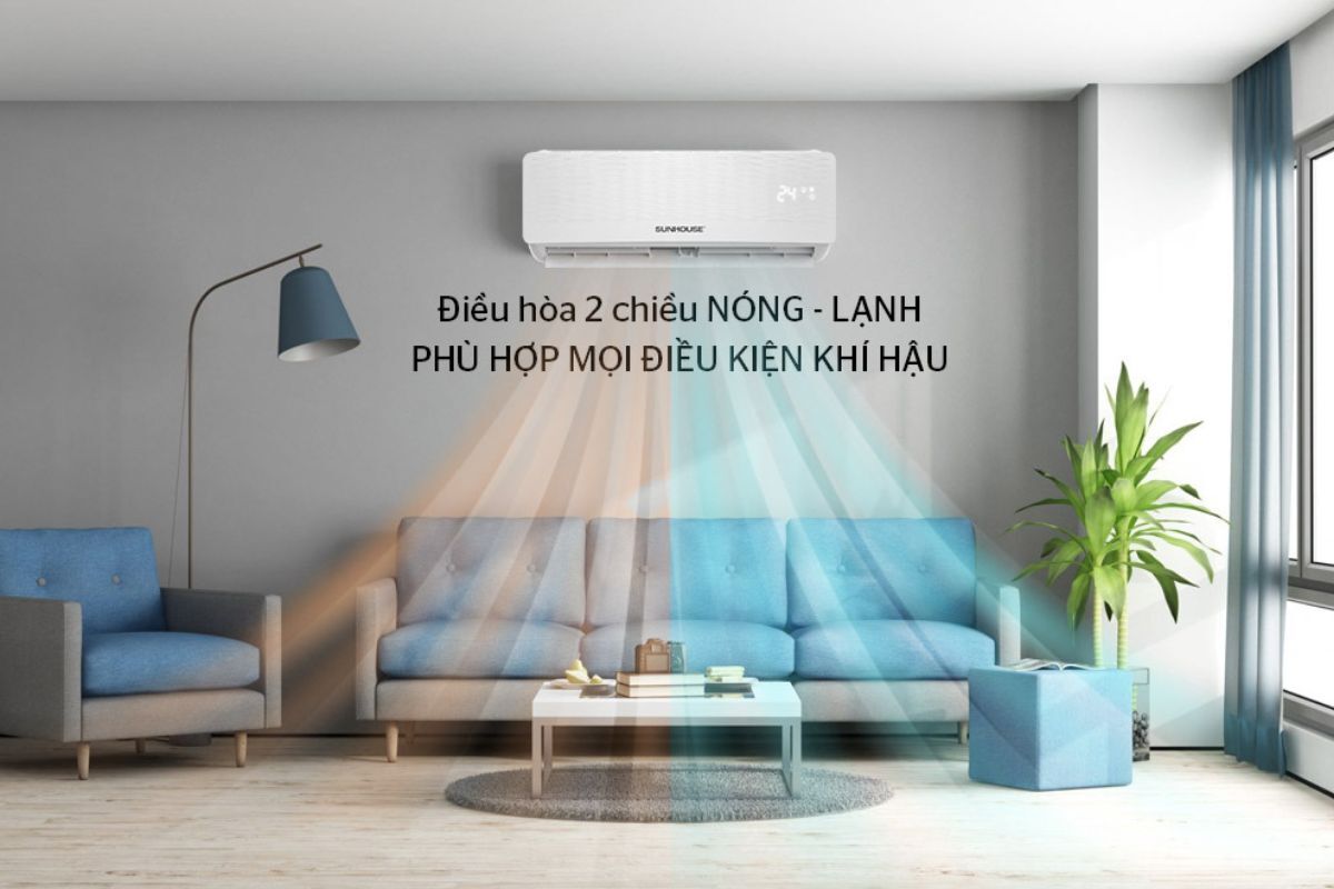 TOP 4 điều hòa Sunhouse 2 chiều giá rẻ chất lượng tốt cho phòng ngủ, phòng khách gia đình