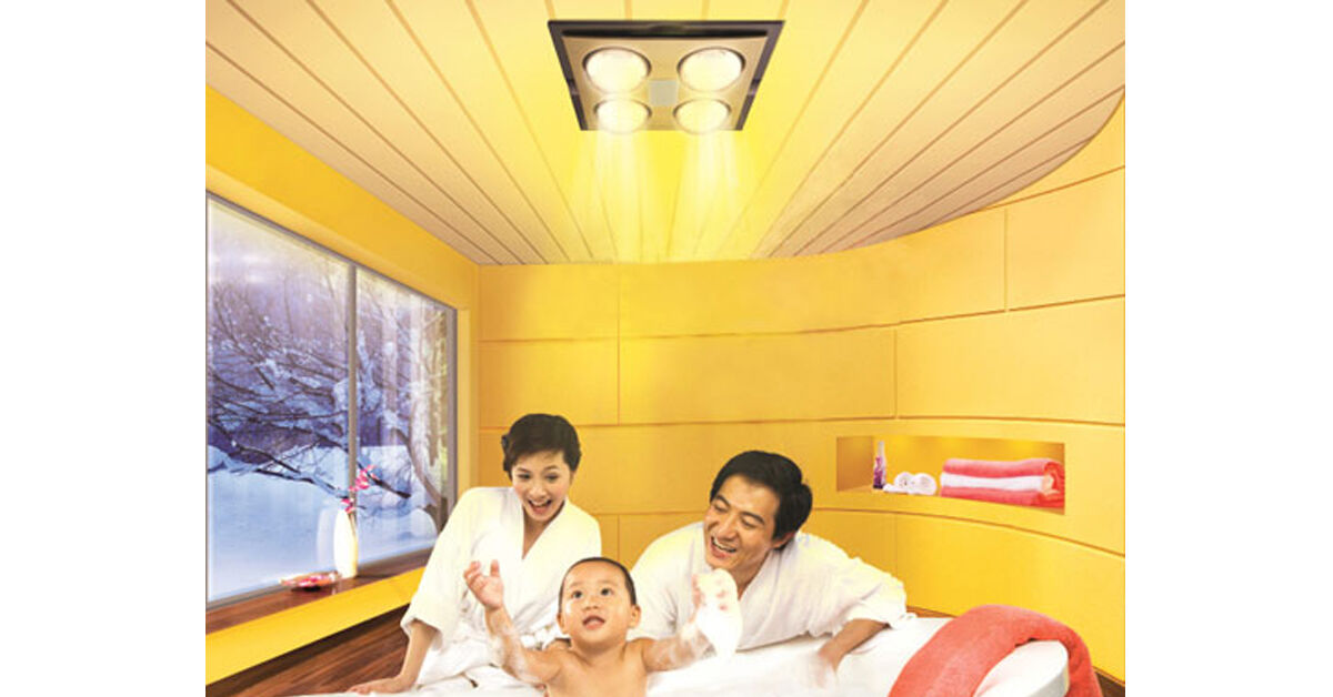 Top 5 loại đèn sưởi nhà tắm 4 bóng tốt nhất hiện nay