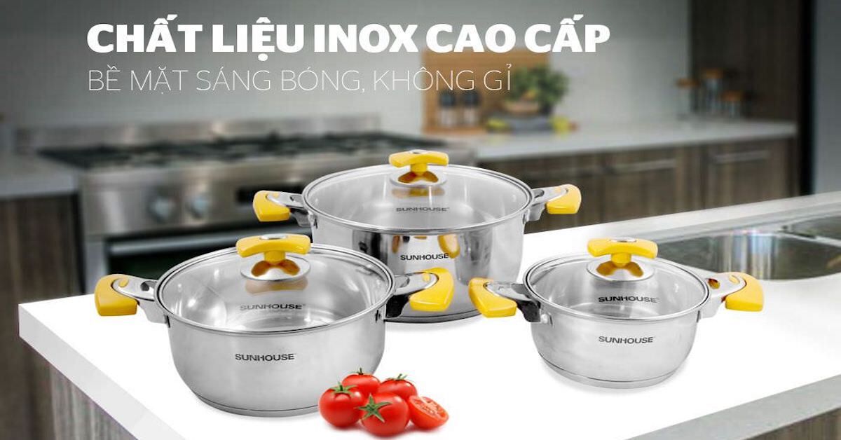 Top 7 bộ nồi inox 5 đáy không gỉ dùng cho tất cả các loại bếp