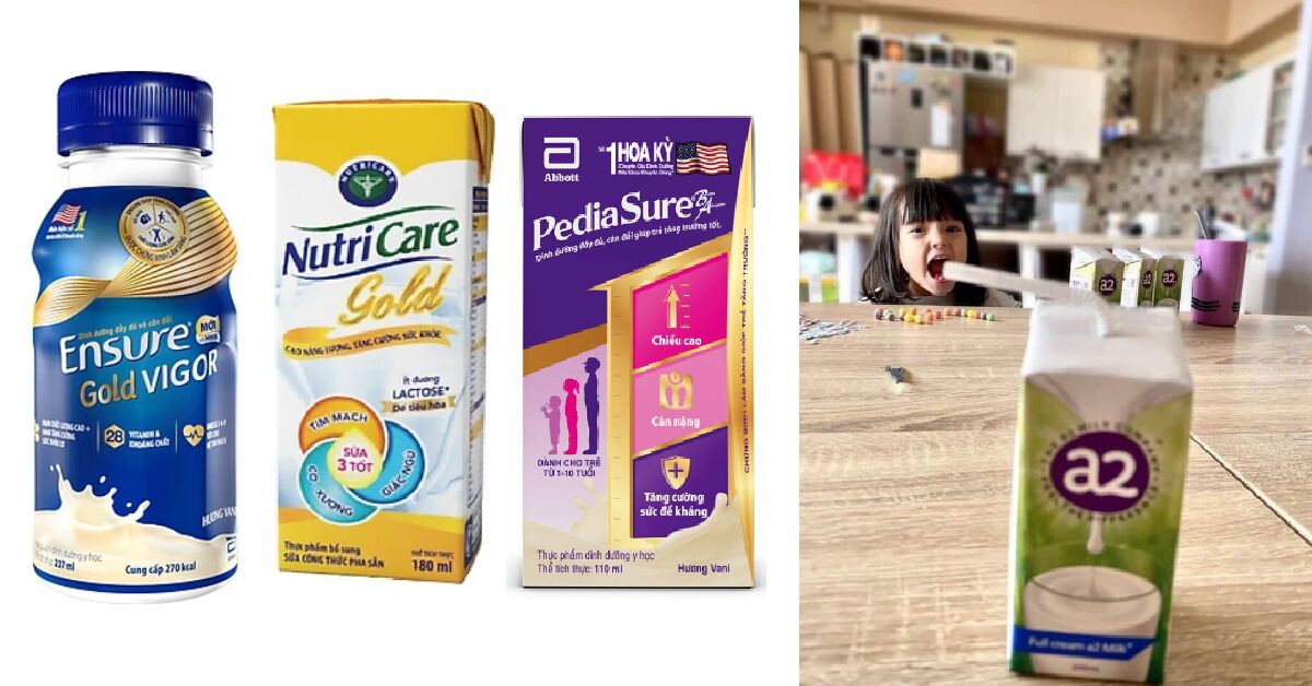 Top 7 sữa tăng cân cho người gầy pha sẵn tốt nhất hiện nay