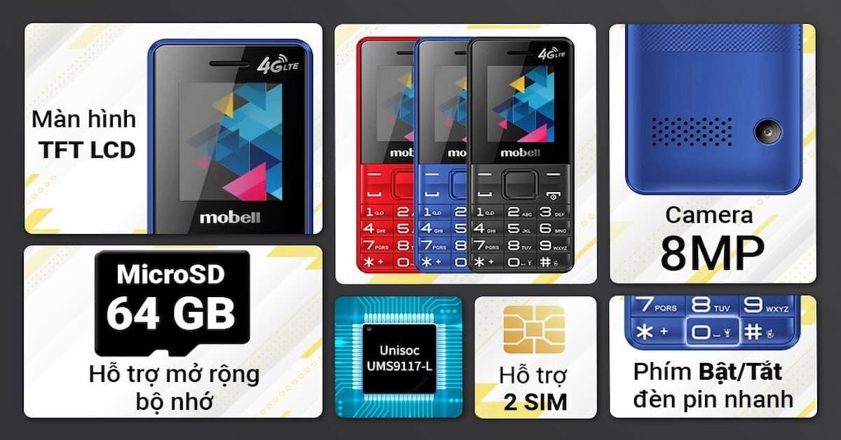 Trên tay chiếc điện thoại Mobell M239 rất bền vững