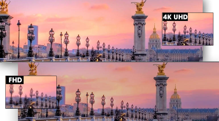 Hình ảnh hiển thị sắc nét nhờ công nghệ 4K  